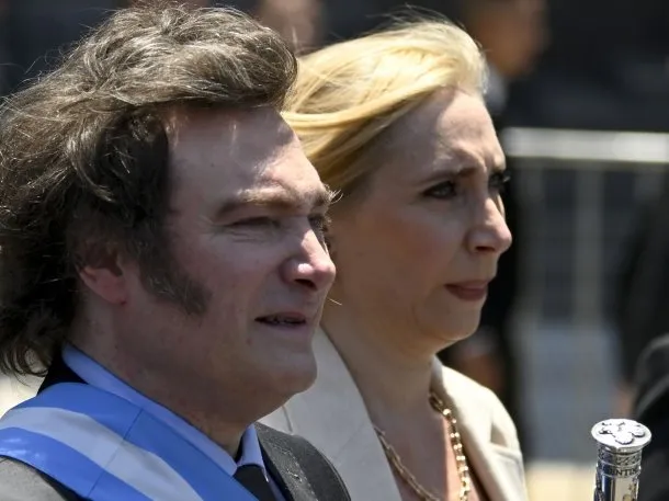 Javier y Karina Milei en la celebración del Día de la Unidad de La Libertad Avanza
