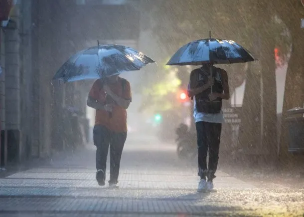 Imagen de lluvias en el Área Metropolitana de Buenos Aires