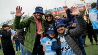 Imagen del Estadio Mario Alberto Kempes lleno de personas durante el partido de Los Pumas