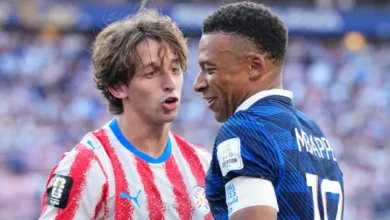 Kylian Mbappé en acción durante el partido entre Francia y Paraguay en el Mundial 2026