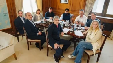 Imagen de la reunión de la mesa política del Gobierno de Javier Milei