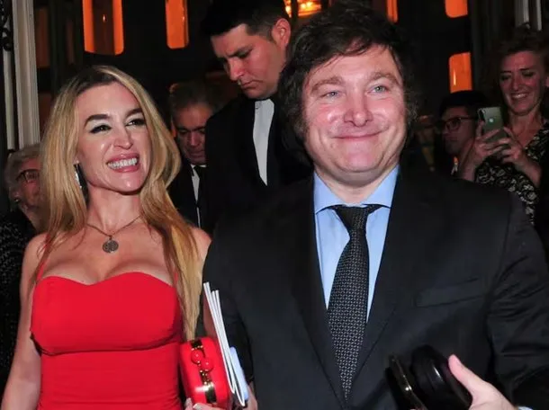 Fátima Florez y Javier Milei en una imagen pública