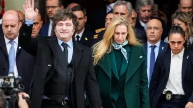 Javier Milei y Diego Santilli en la Casa Rosada