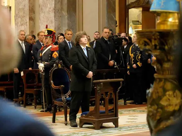 Javier Milei en el Tedeum por el Día de la Independencia