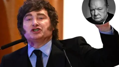 Javier Milei y Winston Churchill