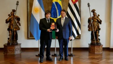 Imagen de Javier Milei durante su visita a Brasil