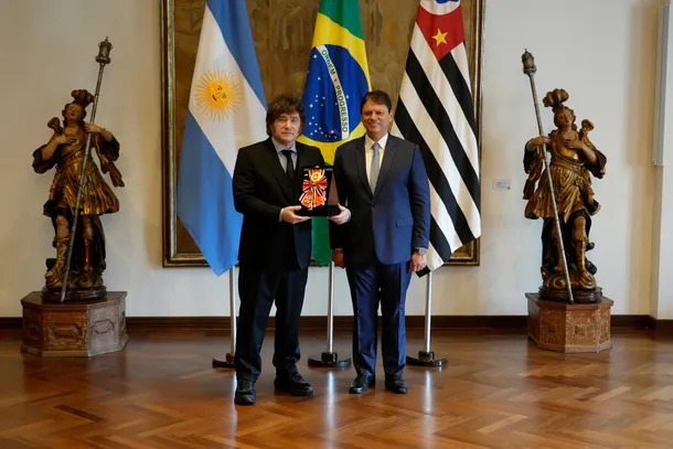 Imagen de Javier Milei durante su visita a Brasil
