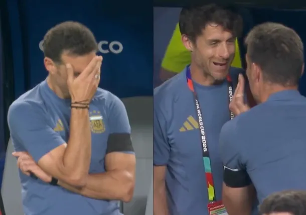 Lionel Scaloni en el banco de suplentes durante un partido de la Selección Argentina en el Mundial 2026