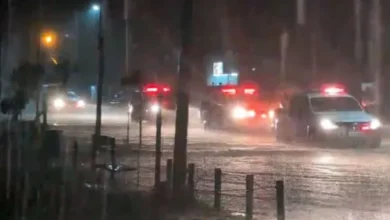 Imagen de un cielo nublado con lluvia en Buenos Aires