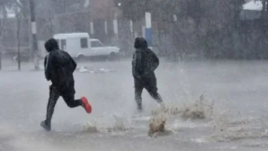 Imagen de tormentas fuertes en el AMBA