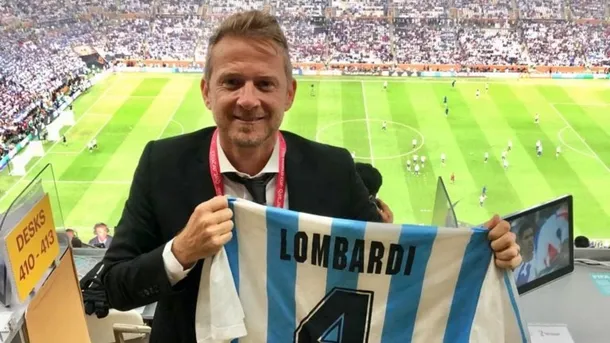 Gustavo Lombardi en una transmisión de TyC Sports