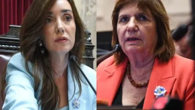 Patricia Bullrich y Victoria Villarruel en una sesión en el Senado