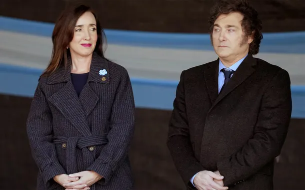 Javier Milei y Victoria Villarruel en un acto oficial