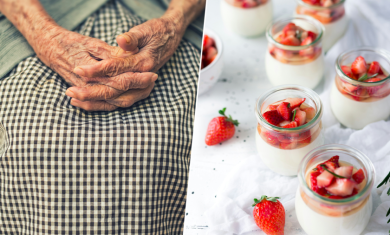 Imagen de un yogur con frutas y granola