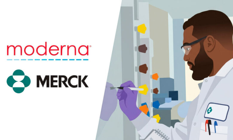Imagen de la vacuna de mRNA de Moderna y Merck contra el melanoma