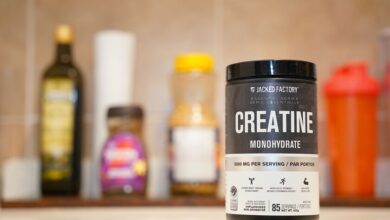 Envase de creatina de 200 g vendido en Mercadona