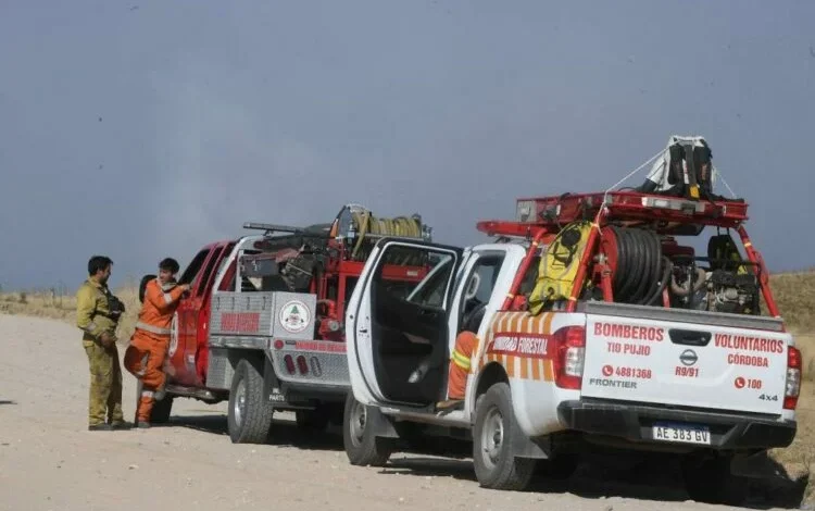 Imágenes de incendios forestales en las sierras de Córdoba