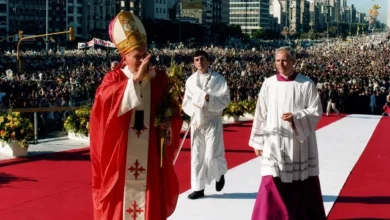 Juan Pablo II en su visita a la Argentina en 1982