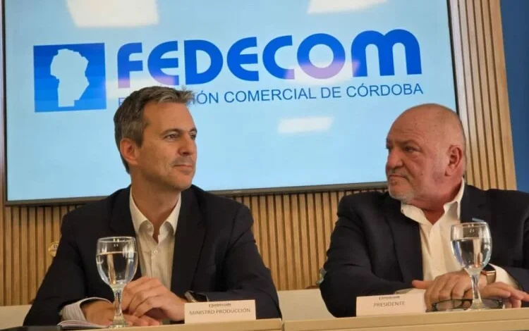 Reunión de Fedecom con el ministro de Producción Fernando Sibilla