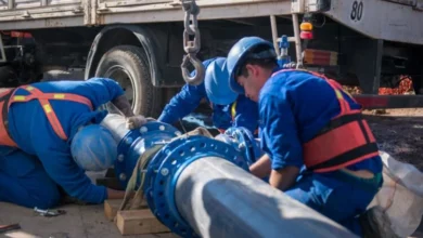 Obra del nexo de agua potable en el barrio Primero de Mayo, Córdoba