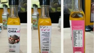 Envases de aceites BIO NATIVA retirados de la venta en Córdoba