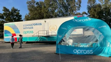 El Camión Multiconsultorio de APROSS en una localidad del interior de Córdoba