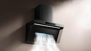 Campana extractora Xiaomi Mijia Smart Smoke Cleaner Pro en una cocina moderna