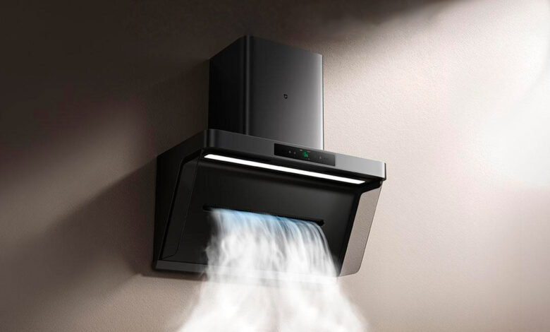 Campana extractora Xiaomi Mijia Smart Smoke Cleaner Pro en una cocina moderna