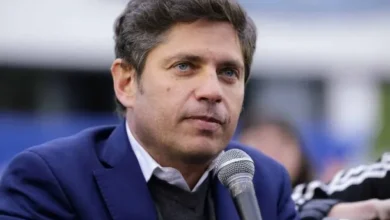 Axel Kicillof en una conferencia de prensa