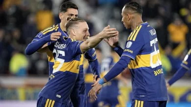 Boca realiza el saque inicial ante Recoleta en la Copa Sudamericana