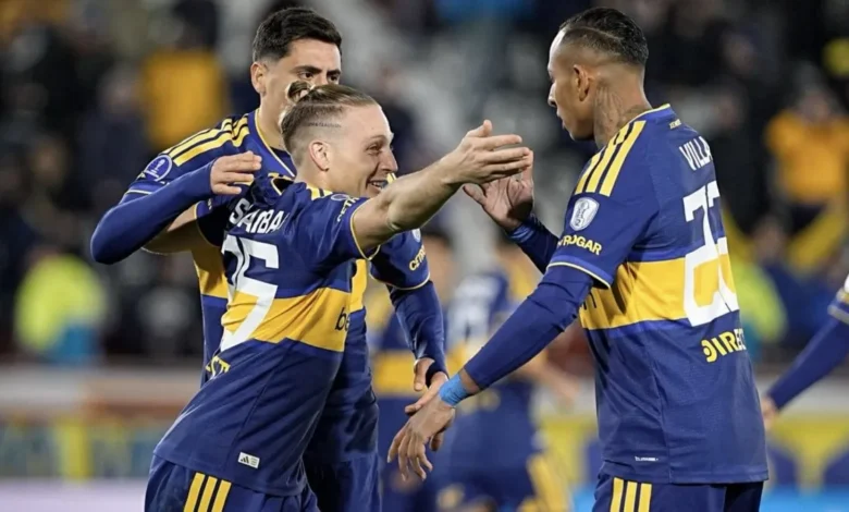 Boca realiza el saque inicial ante Recoleta en la Copa Sudamericana