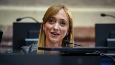 Anabel Fernández Sagasti, senadora nacional por Mendoza, durante una sesión del Senado.