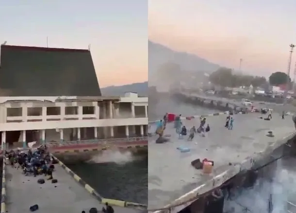 Imagen de destrucción tras el terremoto en Indonesia