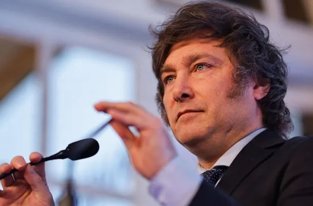 Imagen de Javier Milei durante una conferencia de prensa