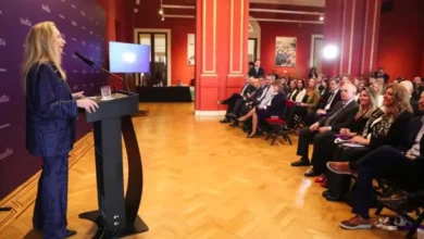 Karina Milei en una reunión con legisladores en Casa Rosada