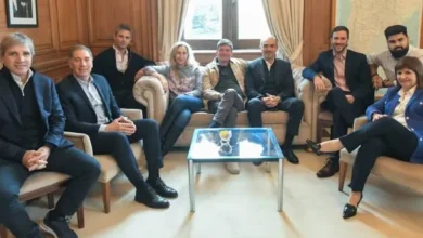 Javier Milei en una reunión en la Casa Rosada