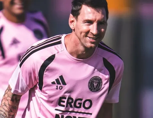 Lionel Messi en entrenamiento con el Inter de Miami