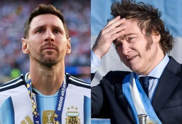 Imagen de Javier Milei y Lionel Messi