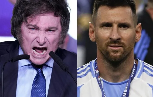 Imagen de Javier Milei y Lionel Messi