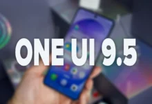 Interfaz One UI 9.5 con diseño tipo Liquid Glass en un smartphone Samsung