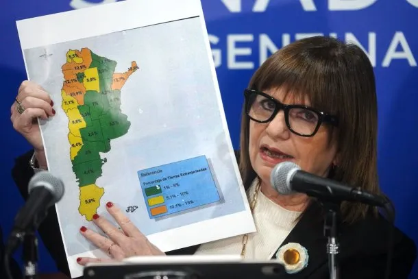 Patricia Bullrich en una sesión del Senado