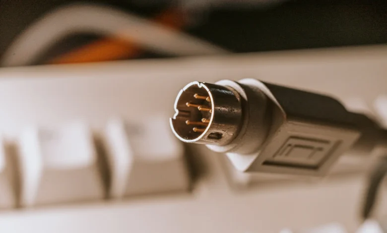 Imagen de un conector PS/2 en una placa base