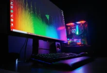 Imagen de un monitor conectado a un PC con Windows, representando la instalación automática de aplicaciones