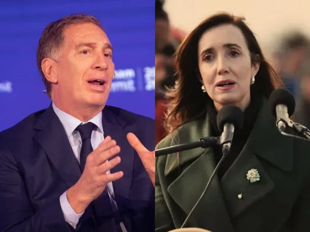 Foto de Diego Santilli y Victoria Villarruel en un enfrentamiento político