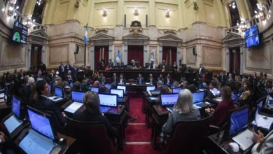 Sesión del Senado durante la discusión de la Ley de Propiedad Privada