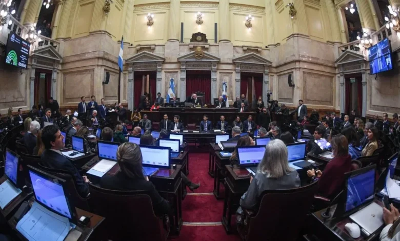 Sesión del Senado durante la discusión de la Ley de Propiedad Privada