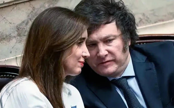 Imágenes de Javier Milei y Victoria Villarruel en el Senado