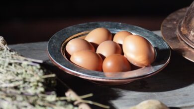Huevos en cesta, símbolo de alimentación saludable