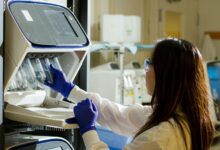 Laboratorio de investigación oncológica en un hospital chino