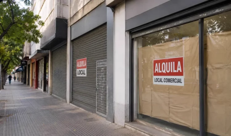 Mapa de la ciudad de Córdoba mostrando áreas con alta vacancia de locales comerciales